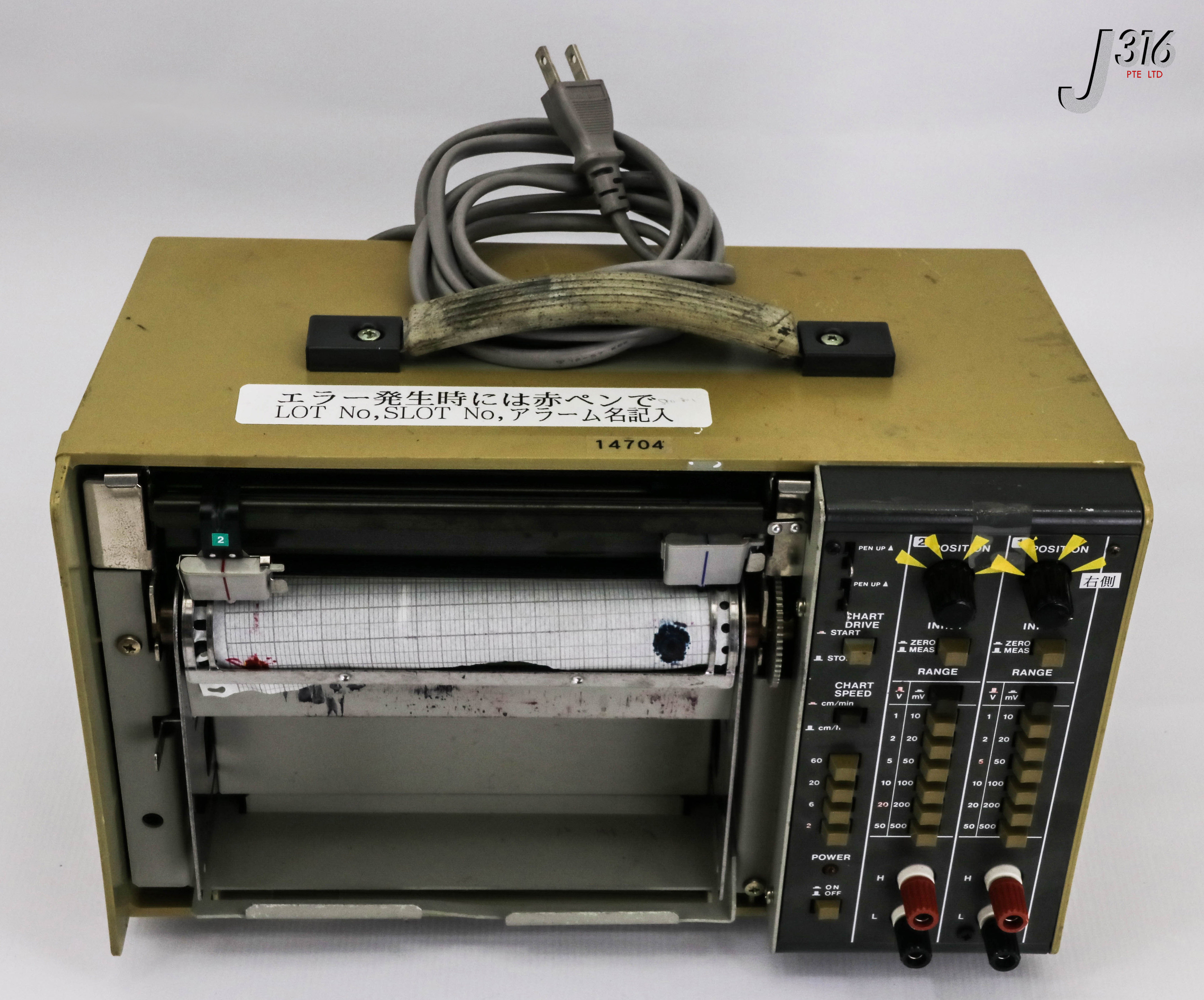 14704 YOKOGAWA PORTABLE CHART RECORDER 305721 J316Gallery